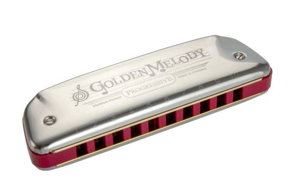 HOHNER GOLDEN MELODY HARMONICA. THE SOLOIST'S DREAM MACHINE CHOOSE KEY