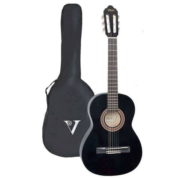 Valencia Classical Nylon String Black Guitar with Bag