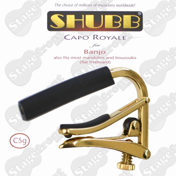 SHUBB C1g GOLD ACOUSTIC STEEL STRING GUITAR CAPO IN GOLD TITANIUM FINISH