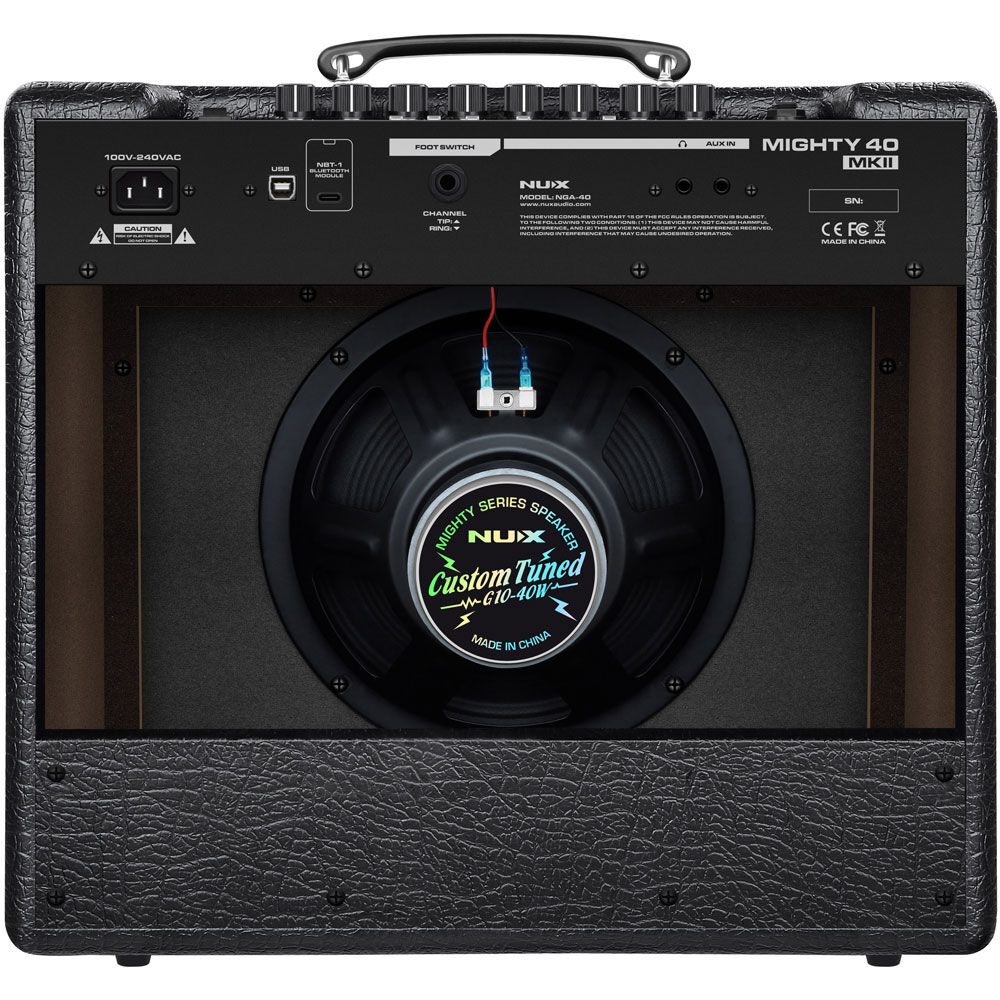 NUX MIGHTY40BT DIGITAL 40W GUITAR AMPLIFIER WITH BLUETOOTH & EFFECTS - Image 3