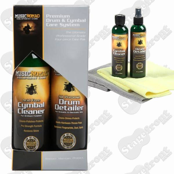 MUSIC NOMAD ULTIMATE PROFESSIONAL GRADE 4-PIECE DRUM & CYMBAL CARE KIT