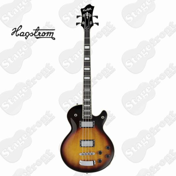 HAGSTROM HSSWEBVSB SWEDE ELECTRIC BASS GUITAR IN VINTAGE SUNBURST GLOSS w/CASE
