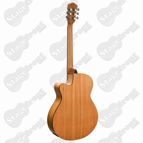 MARTINEZ FOLK SIZE CUTAWAY ACOUSTIC ELECTRIC GUITAR SPRUCE/MINDIWOOD MFC-41-SM