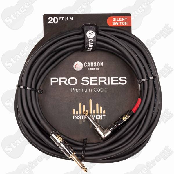 CARSON PRO SERIES SILENT SWITCH AUDIO INSTRUMENT CABLE -SILENT UNPLUGGING VARIOUS LENGTHS