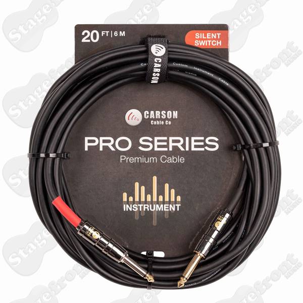 CARSON PRO SERIES SILENT SWITCH AUDIO INSTRUMENT CABLE -SILENT UNPLUGGING VARIOUS LENGTHS