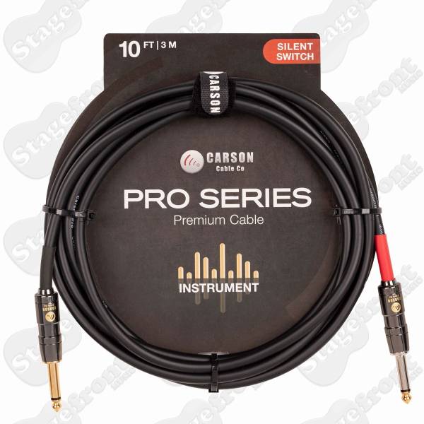 CARSON PRO SERIES SILENT SWITCH AUDIO INSTRUMENT CABLE -SILENT UNPLUGGING VARIOUS LENGTHS