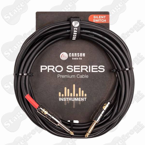 CARSON PRO SERIES SILENT SWITCH AUDIO INSTRUMENT CABLE -SILENT UNPLUGGING VARIOUS LENGTHS