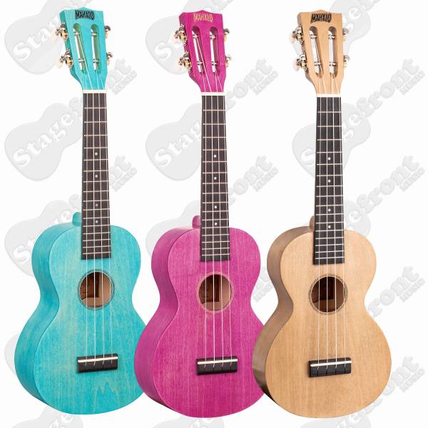 MAHALO ISLAND SERIES CONCERT UKULELES WITH SEE THROUGH COLOURS – Select your colour