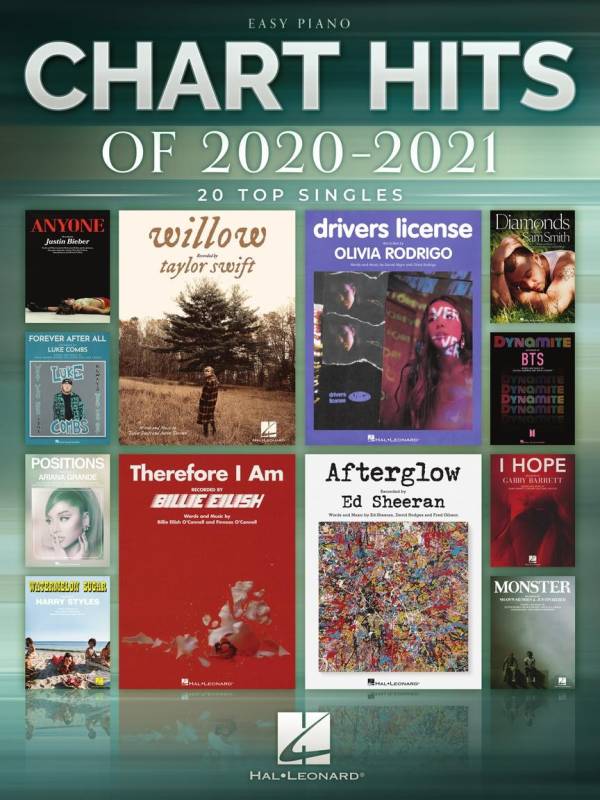 CHART HITS OF 2020-2021 FOR EASY PIANO TOP HITS