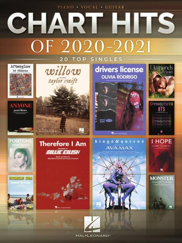 CHART HITS OF 2020-2021 FOR PVG PIANO VOCAL GUITAR TOP HITS