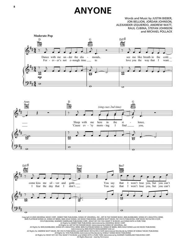 CHART HITS OF 2020-2021 FOR PVG PIANO VOCAL GUITAR TOP HITS
