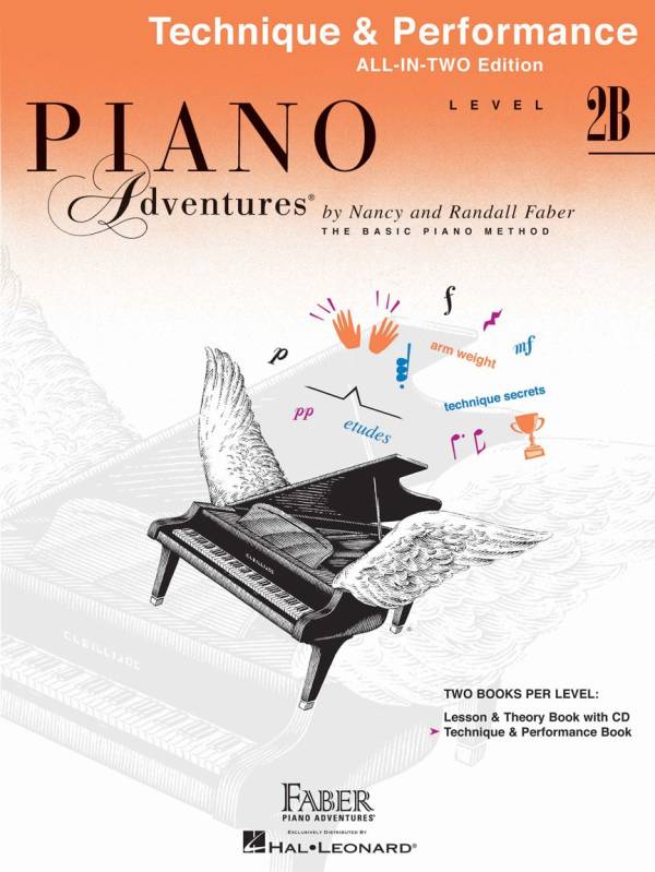 PIANO ADVENTURES ALL IN TWO LEVEL 2B TECHNIQUE & PERFORMANCE BOOK – FABER