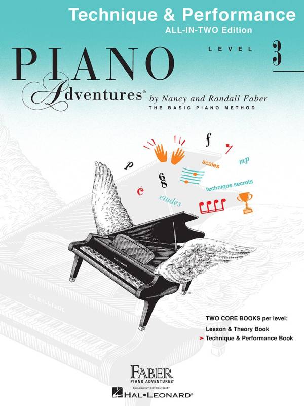 PIANO ADVENTURES ALL IN TWO LEVEL 3 TECHNIQUE & PERFORMANCE BOOK – FABER