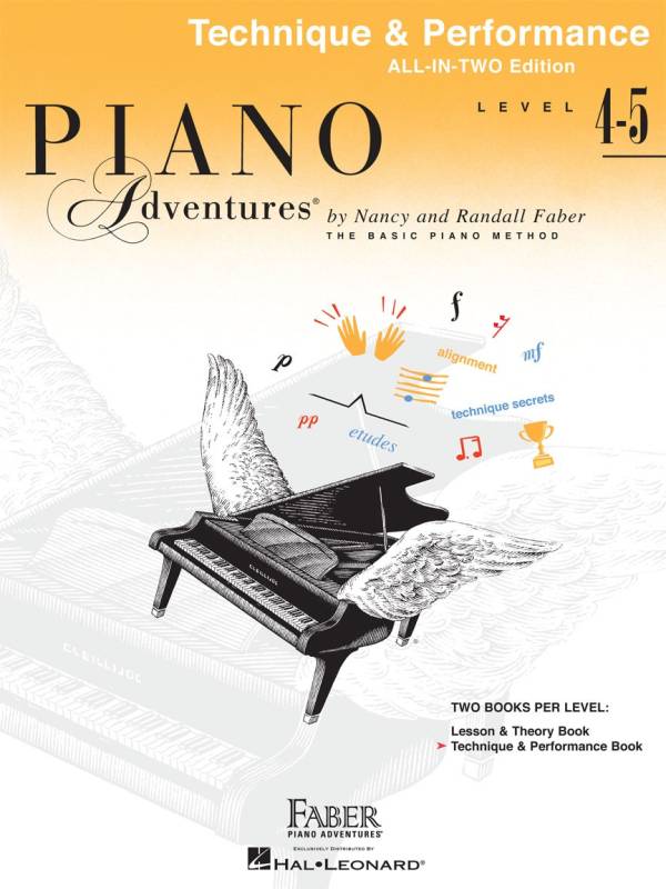 PIANO ADVENTURES ALL IN TWO LEVEL 4-5 TECHNIQUE & PERFORMANCE BOOK – FABER