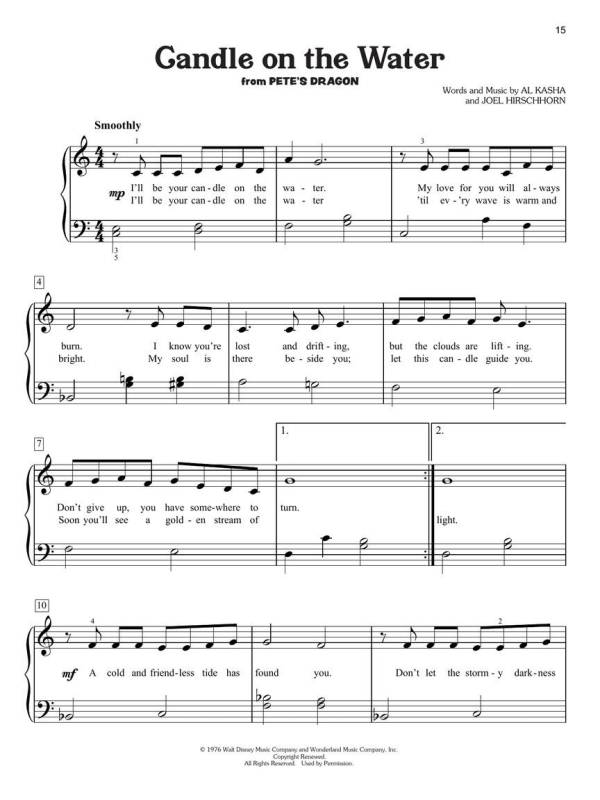 DISNEY SONGS FOR KIDS EASY PIANO