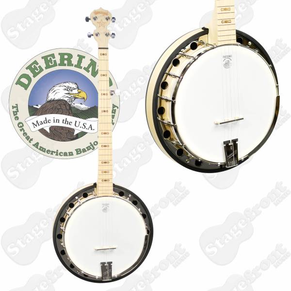 DEERING GOODTIME 2 BLONDE MAPLE RESONATOR BANJO. MADE IN USA