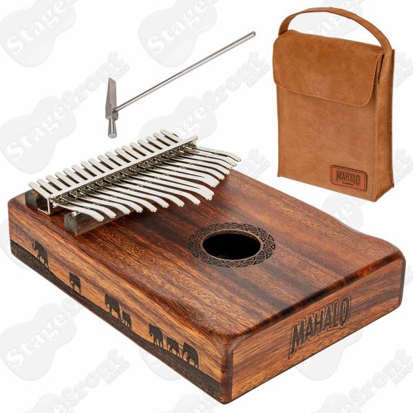 MAHALO 17 NOTE HANDMADE KALIMBA TRADITIONAL AFRICAN LANDSCAPE MKA17TD