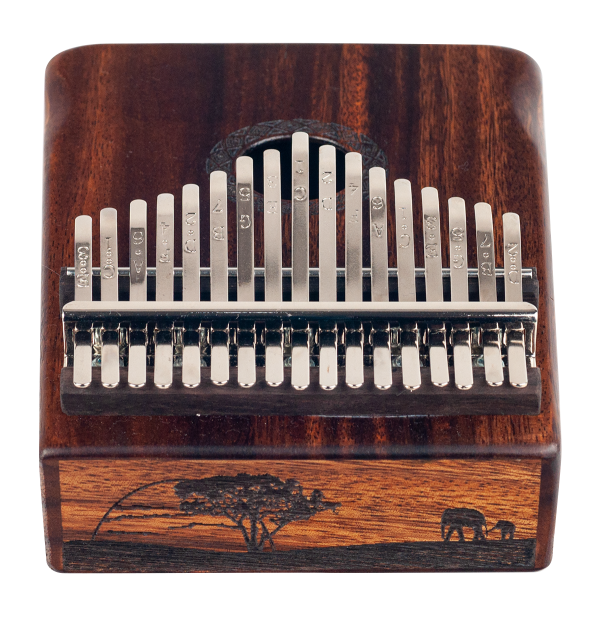 MAHALO 17 NOTE HANDMADE KALIMBA TRADITIONAL AFRICAN LANDSCAPE MKA17TD