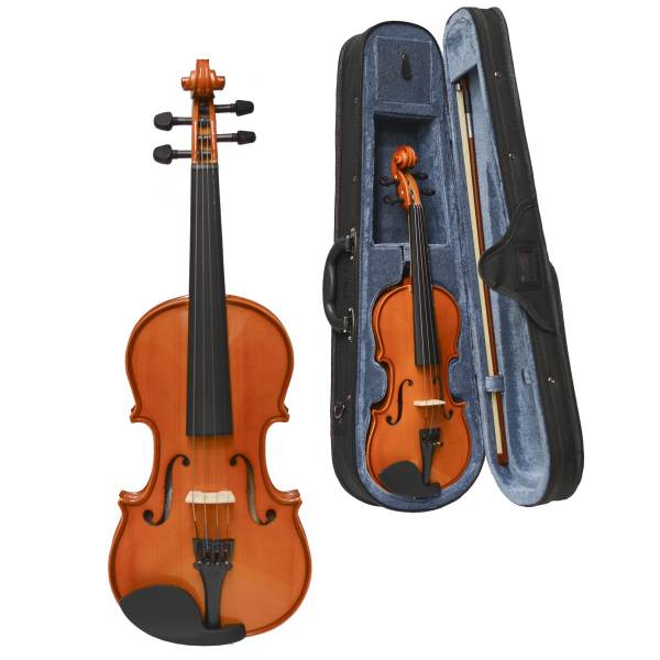 VALENCIA VIOLIN SV112 1/2 SIZE VIOLIN OUTFIT. SOLID CARVED TOP WITH CASE