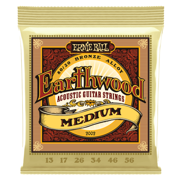 ERNIE BALL EARTHWOOD 80/20 BRONZE ALLOY ACOUSTIC GUITAR STRINGS SELECT GAUGE