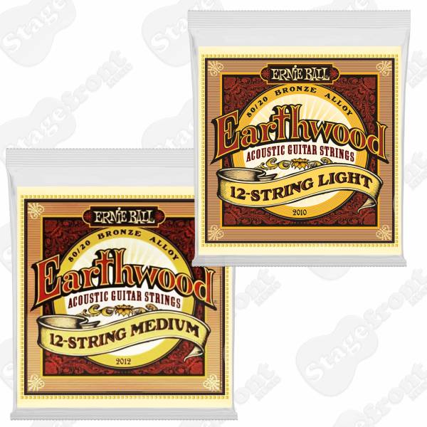 ERNIE BALL EARTHWOOD 80/20 BRONZE ALLOY 12 string ACOUSTIC GUITAR STRINGS