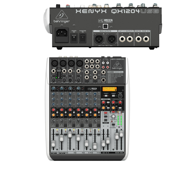 BEHRINGER XENYX QX1204USB 12 INPUT MIXER with KLARK TEKNIK MULTI FX