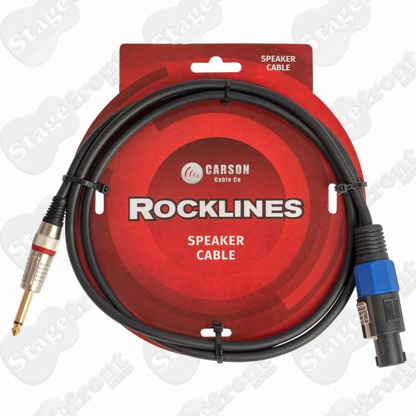 ROCKLINES CARSON BLACK SPEAKER CABLE SPEAKON - 1/4" MALE - SELECT SIZE