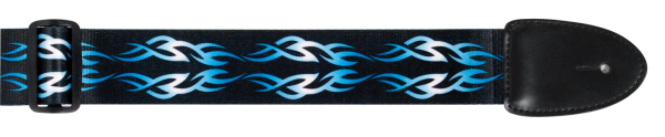 GUITAR STRAPS POLY COTTON MATERIAL GOTHIC SKULL TRIBAL FLAMES – VARIOUS DESIGNS