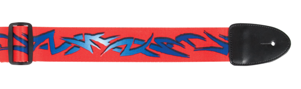 GUITAR STRAPS POLY COTTON MATERIAL GOTHIC SKULL TRIBAL FLAMES – VARIOUS DESIGNS
