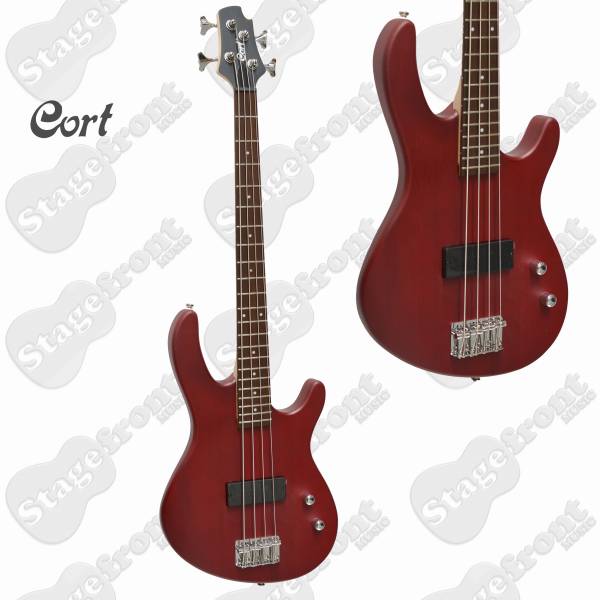 CORT ACTION JUNIOR OPBC BASS 3/4 SHORT SCALE 4 STRING OPEN PORE CHERRY