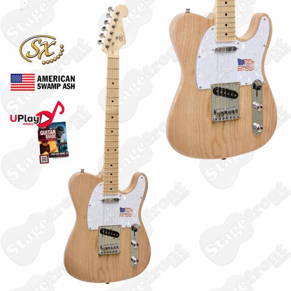 SX ELECTRIC GUITAR SOLID AMERICAN WHITE SWAMP ASH BODY ASH3N