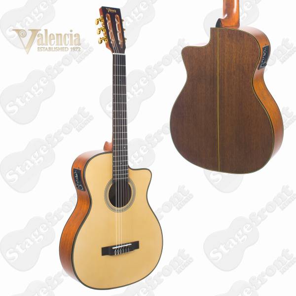 VALENCIA VA434CE CLASSICAL NYLON STRING ELECTRIC ACOUSTIC GUITAR