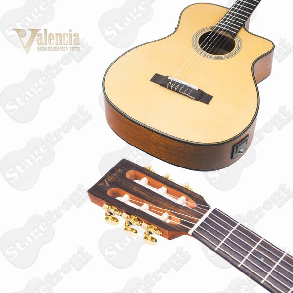 VALENCIA VA434CE CLASSICAL NYLON STRING ELECTRIC ACOUSTIC GUITAR
