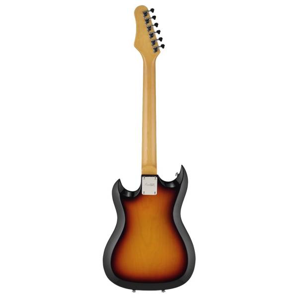 HAGSTROM HIII3SB H-III RETROSCAPE ELECTRIC GUITAR IN 3-TONE SUNBURST WITH CASE