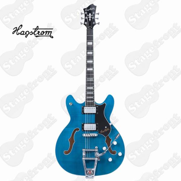 HAGSTROM TREVIDLXCLS TREMAR VIKING DELUXE. SEMI HOLLOW BODY GUITAR W/CASE