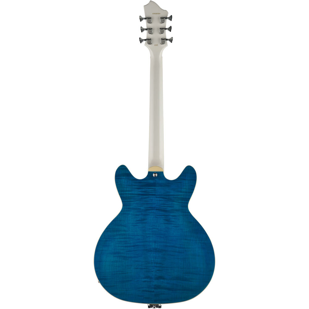 HAGSTROM TREVIDLXCLS TREMAR VIKING DELUXE CLOUDY SEAS SEMI HOLLOW BODY GUITAR W/CASE - Image 4