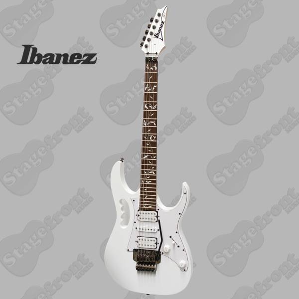 IBANEZ WHITE STEVE VAI SIGNATURE WITH TREE OF LIFE INLAY JEMJRWH