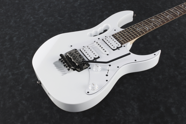 IBANEZ WHITE STEVE VAI SIGNATURE WITH TREE OF LIFE INLAY JEMJRWH