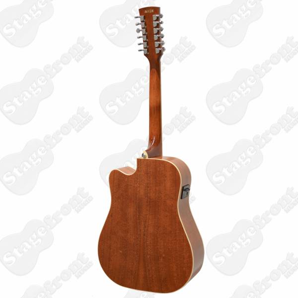 IBANEZ PF SERIES NATURAL GLOSS ACOUSTIC GUITAR 12 STRING SPRUCE TOP PF1512ECENT