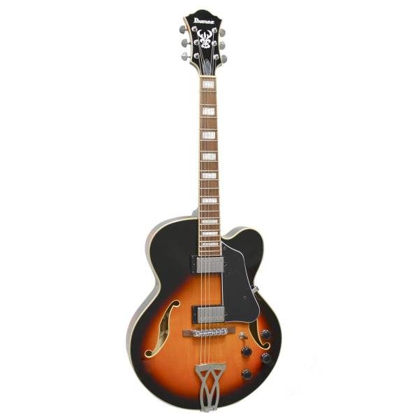 Ibanez AF75BS Artcore hollowbody electric guitar in a Brown Sunburst finish featuring dual f-holes and vintage humbuckers.