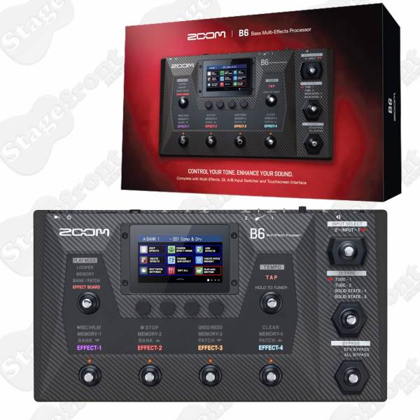 ZOOM B6 BASS EFFECTS AND AMP SIMULATOR MULTI EFFECTS PROCESSOR PEDAL