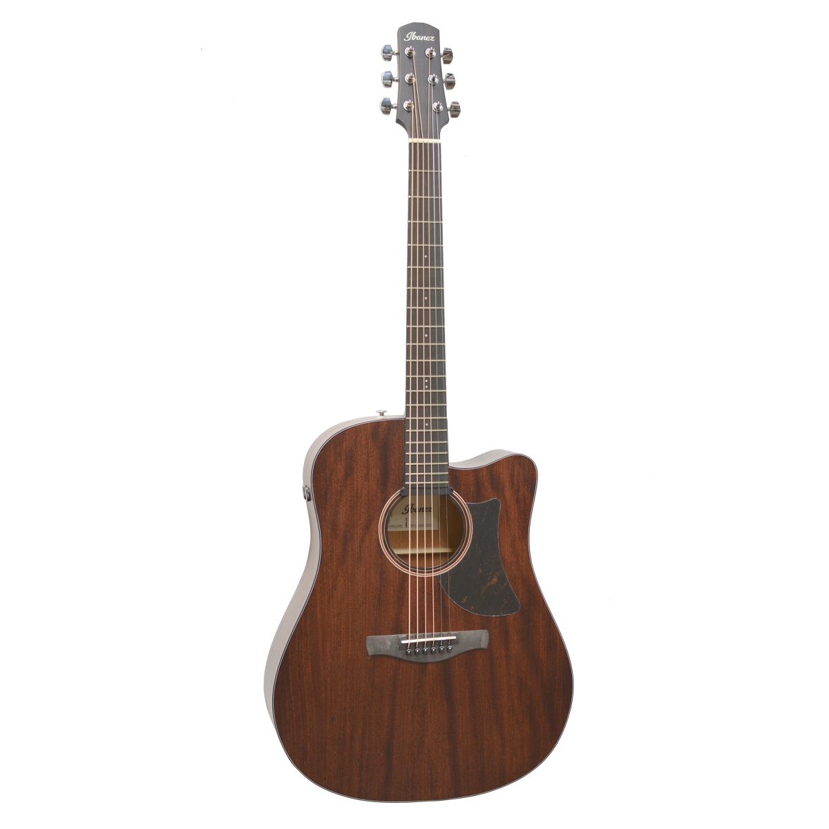Ibanez AAD190CE OPN advanced acoustic-electric guitar displaying a solid Okoume top, grand dreadnought shape, and lower cutaway.