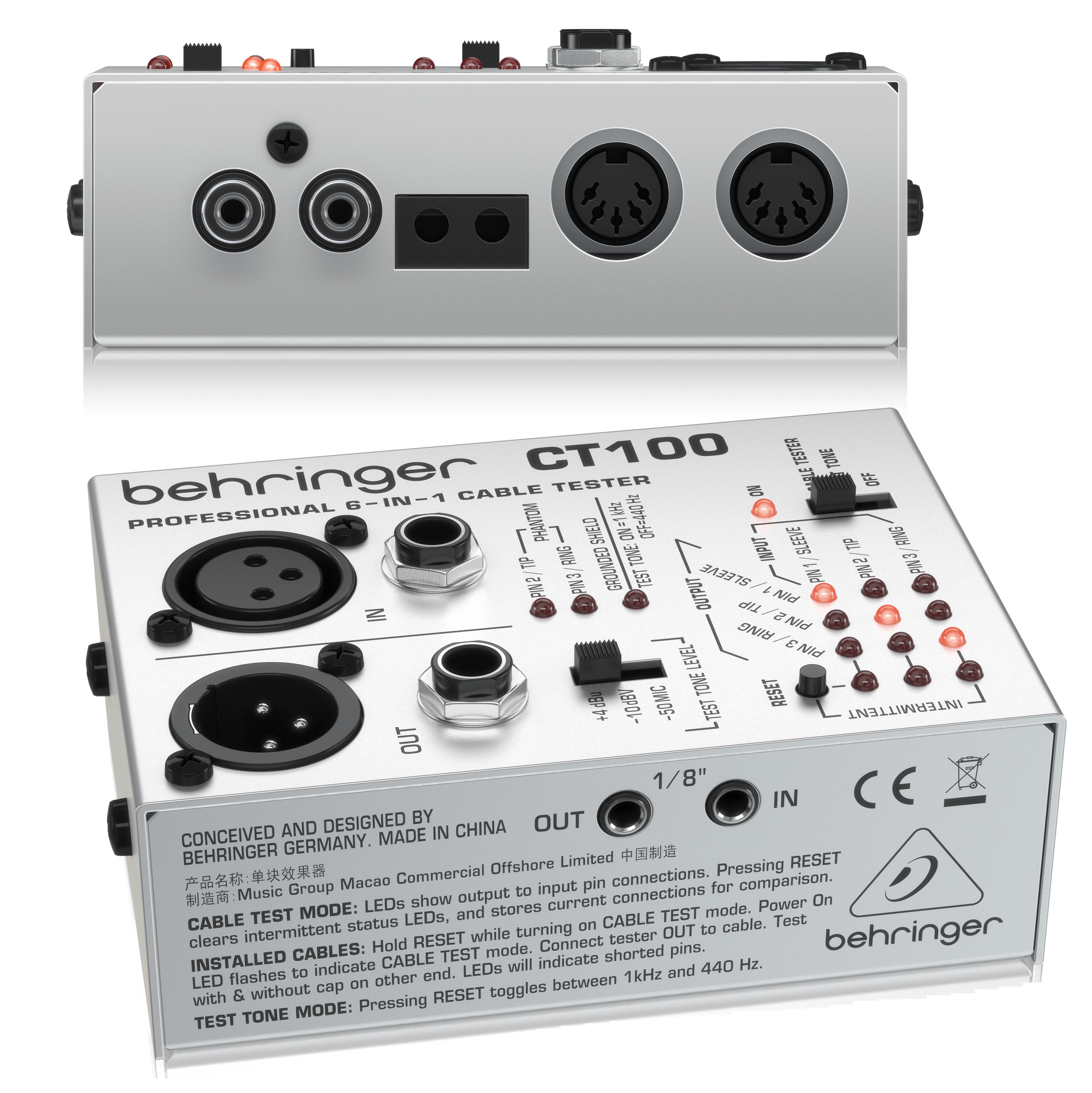 BEHRINGER CT100 6 IN 1 CABLE TESTER