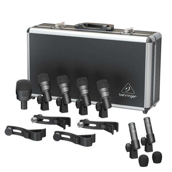 BEHRINGER 7 PCE DRUM MICROPHONE SET IN CASE BC1200