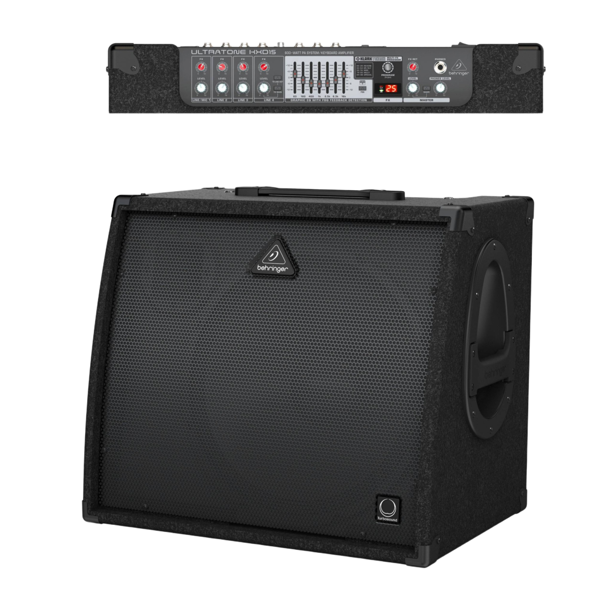 BEHRINGER ULTRATONE KXD15 600w KEYBOARD AMP/ PA SYSTEM
