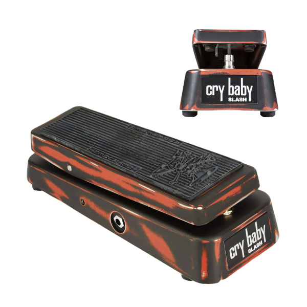 Elevate your solos with the Dunlop GSC95 Slash Cry Baby Classic. Experience a lower, throatier wah sweep housed in a strikingly distressed custom casing.