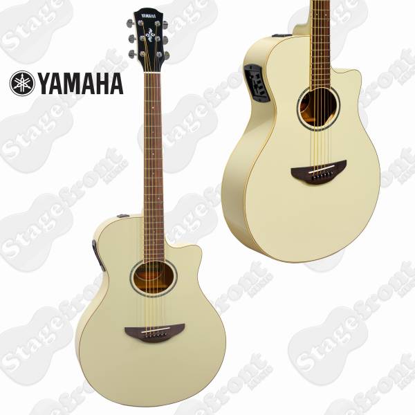YAMAHA APX600 VINTAGE WHITE THIN LINE BODY ACOUSTIC ELECTRIC GUITAR