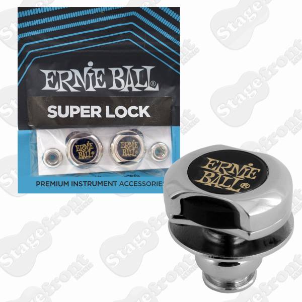 ERNIE BALL POWER SUPER STRAP LOCKS - NICKEL