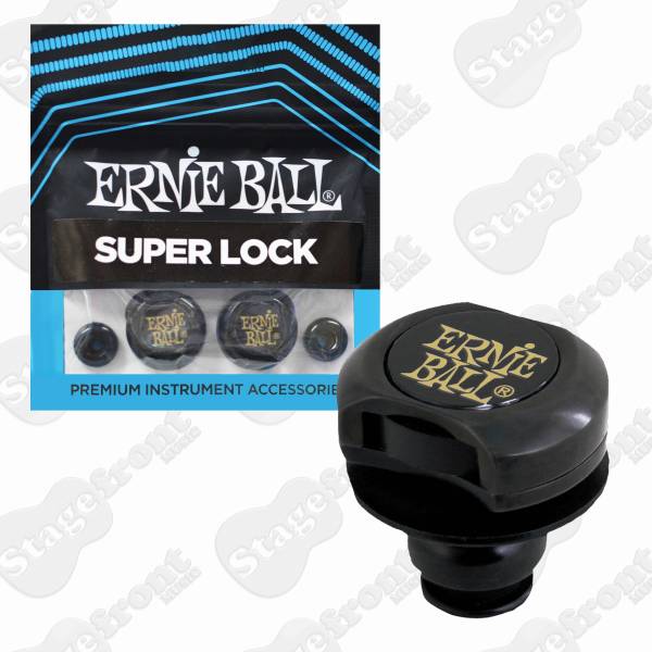 ERNIE BALL POWER SUPER STRAP LOCKS - BLACK