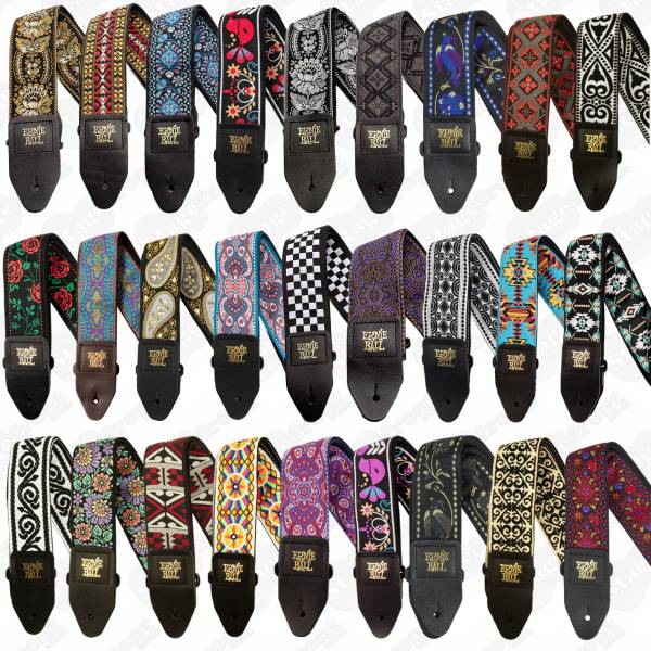 ERNIE BALL CLASSIC JACQUARD GUITAR & BASS STRAPS – ASSORTED COLOURS